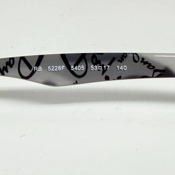 RAY-BAN RB5228 5405 Black Matte/Gray Eyeglasses Frame 53-17-140 H19521 - Picture 5 of 7